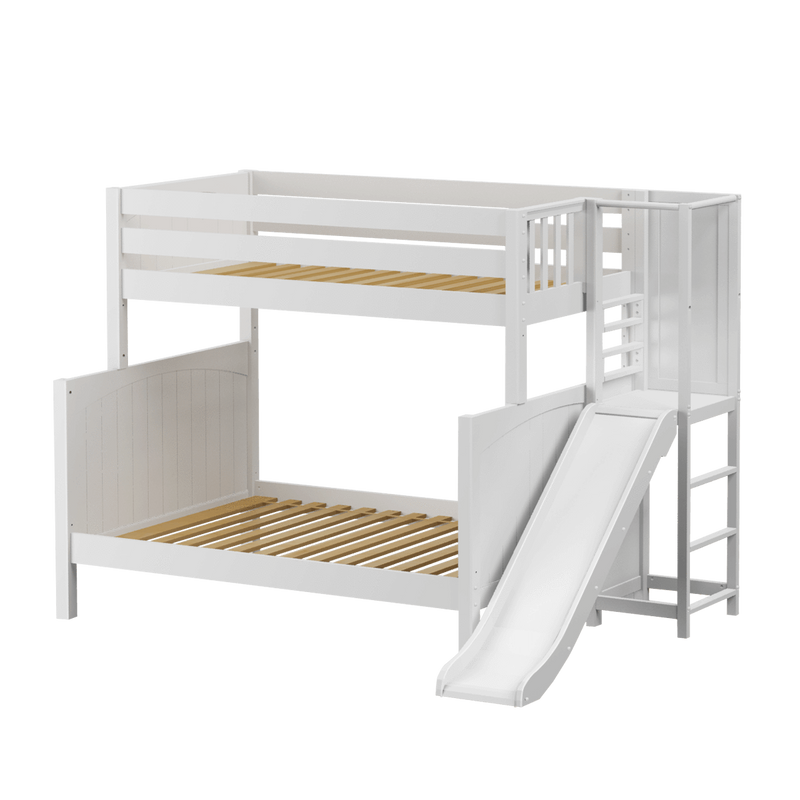 Maxtrix High Twin over Full Bunk Bed with Slide Platform