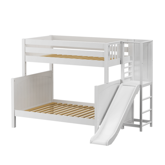 Maxtrix High Twin over Full Bunk Bed with Slide Platform