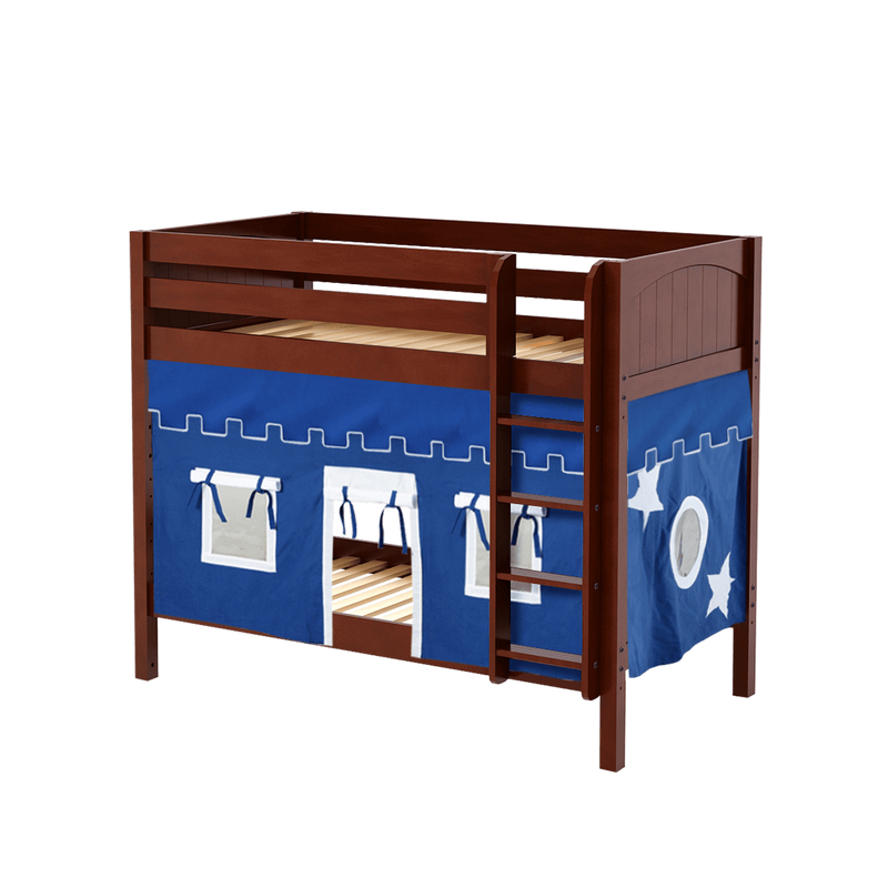 Maxtrix Twin Medium Bunk Bed with Straight Ladder + Curtain