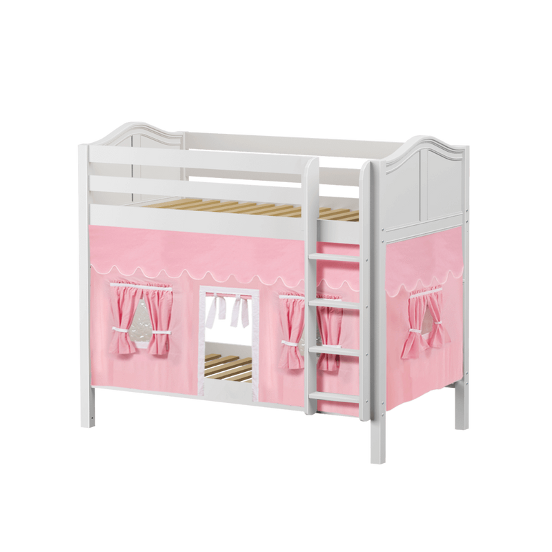 Maxtrix Twin Medium Bunk Bed with Straight Ladder + Curtain