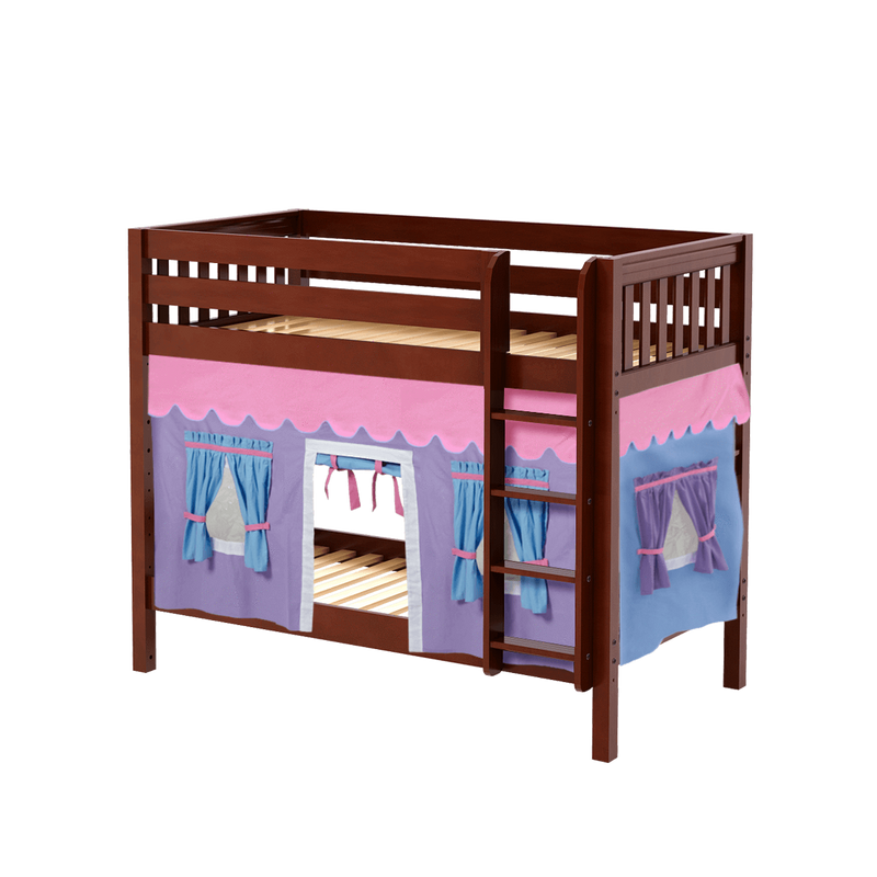 Maxtrix Twin Medium Bunk Bed with Straight Ladder + Curtain