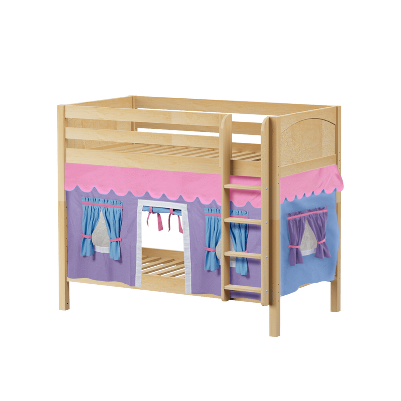 Maxtrix Twin Medium Bunk Bed with Straight Ladder + Curtain