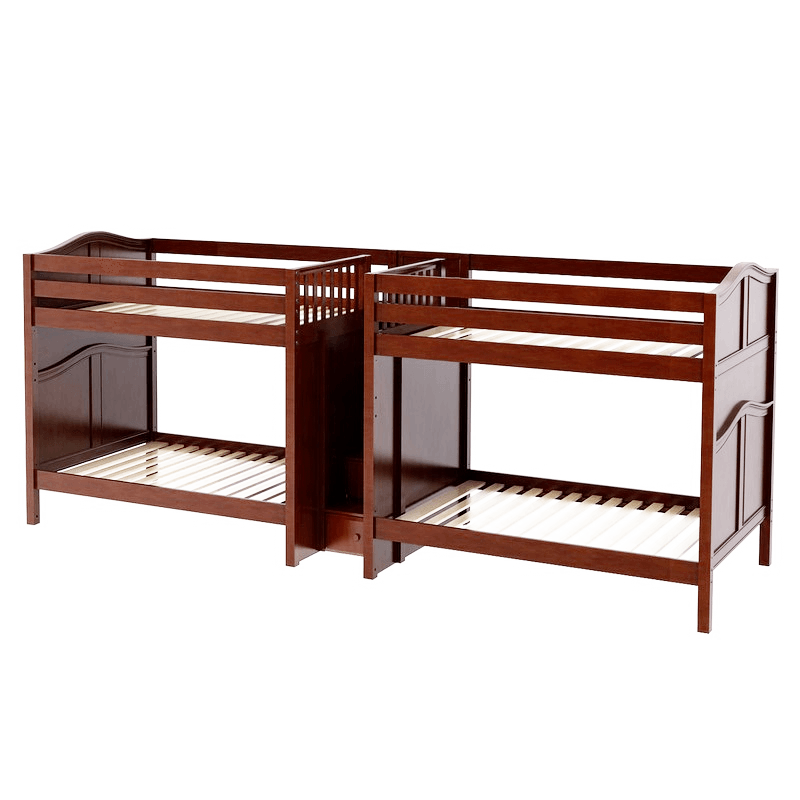 Maxtrix Full High Quadruple Bunk Bed with Stairs