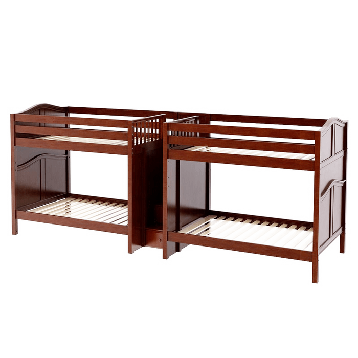Maxtrix Full High Quadruple Bunk Bed with Stairs