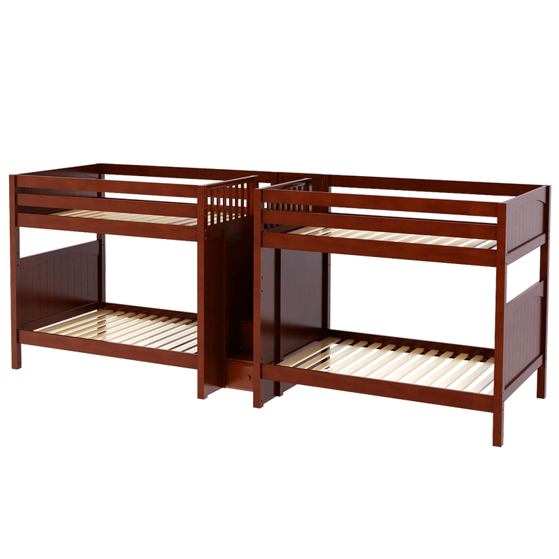 Maxtrix Full High Quadruple Bunk Bed with Stairs