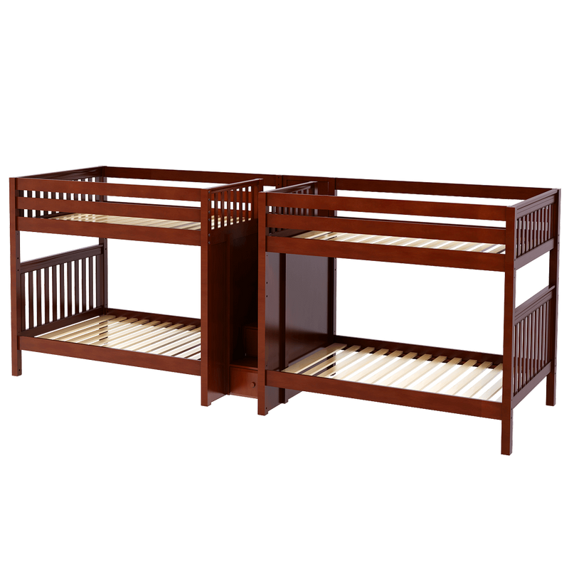 Maxtrix Full XL Quadruple Bunk Bed with Stairs