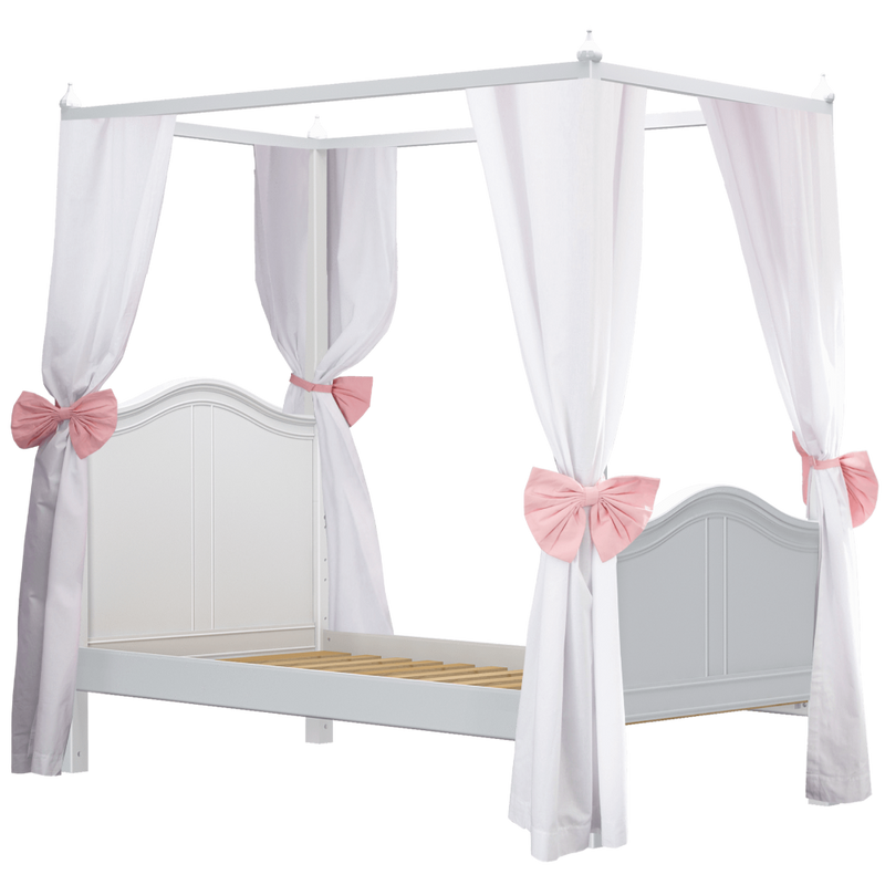 Maxtrix Twin Poster Bed with Corner Fabric