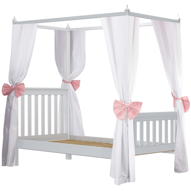 Maxtrix Twin Poster Bed with Corner Fabric