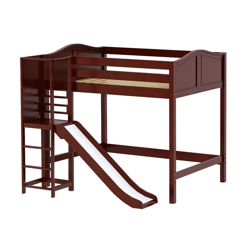 Maxtrix Full High Loft Bed with Slide Platform