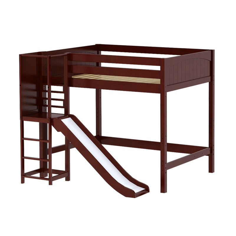 Maxtrix Full High Loft Bed with Slide Platform