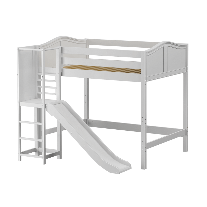 Maxtrix Full High Loft Bed with Slide Platform