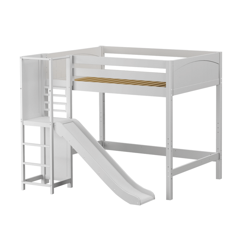 Maxtrix Full High Loft Bed with Slide Platform