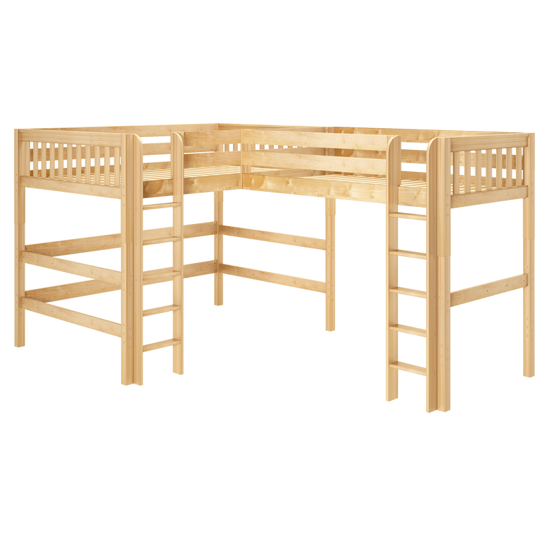 Maxtrix High Corner Loft Bed - Queen + Twin XL