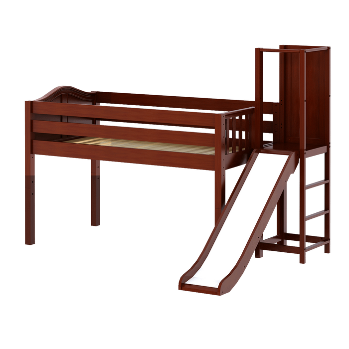 Maxtrix Twin Low Loft Bed with Slide Platform