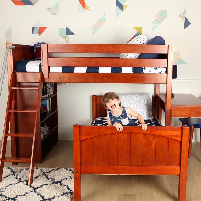 Maxtrix Twin L-Shaped Bunk Bed