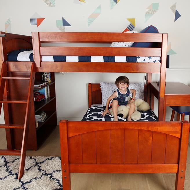 Maxtrix Twin L-Shaped Bunk Bed