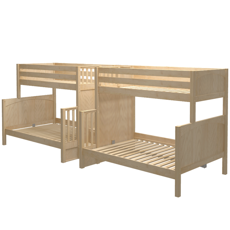 Maxtrix Twin over Full Quadruple Bunk Bed with Stairs