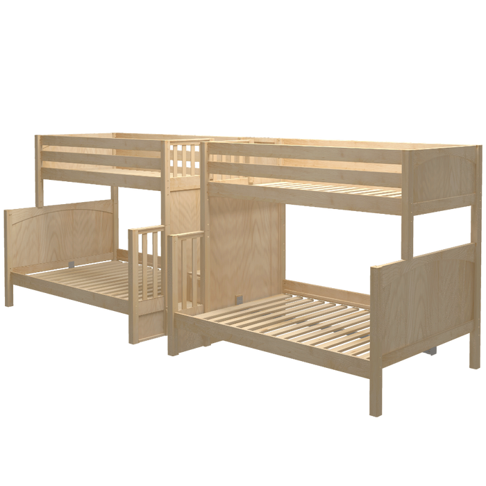 Maxtrix Twin over Full Quadruple Bunk Bed with Stairs