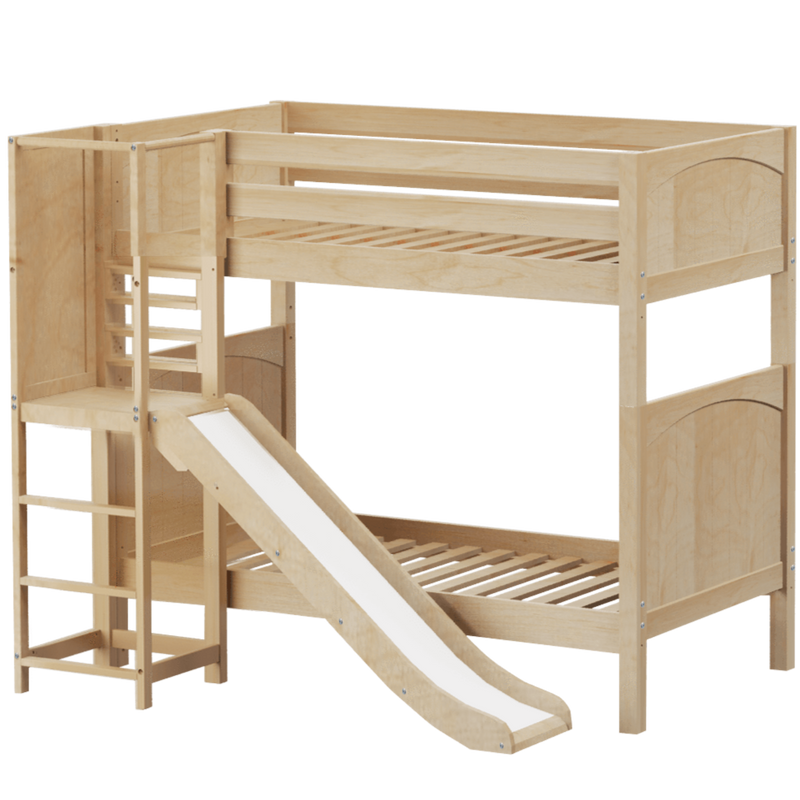 Maxtrix Twin High Bunk Bed with Slide Platform