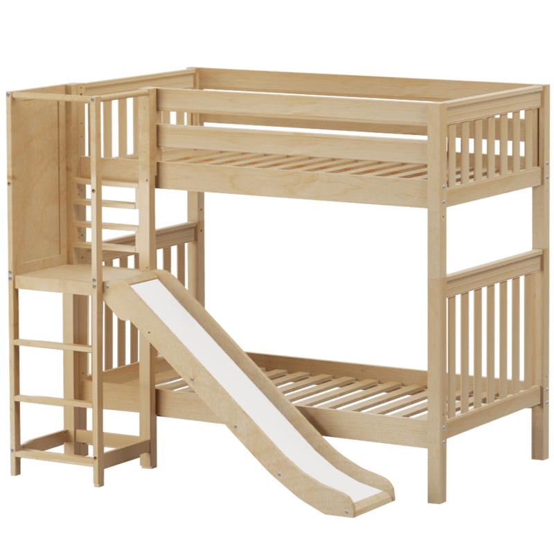 Maxtrix Twin High Bunk Bed with Slide Platform