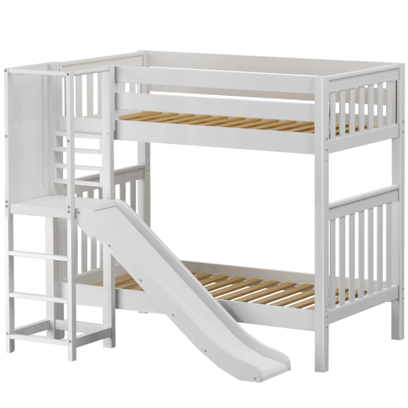 Maxtrix Twin High Bunk Bed with Slide Platform