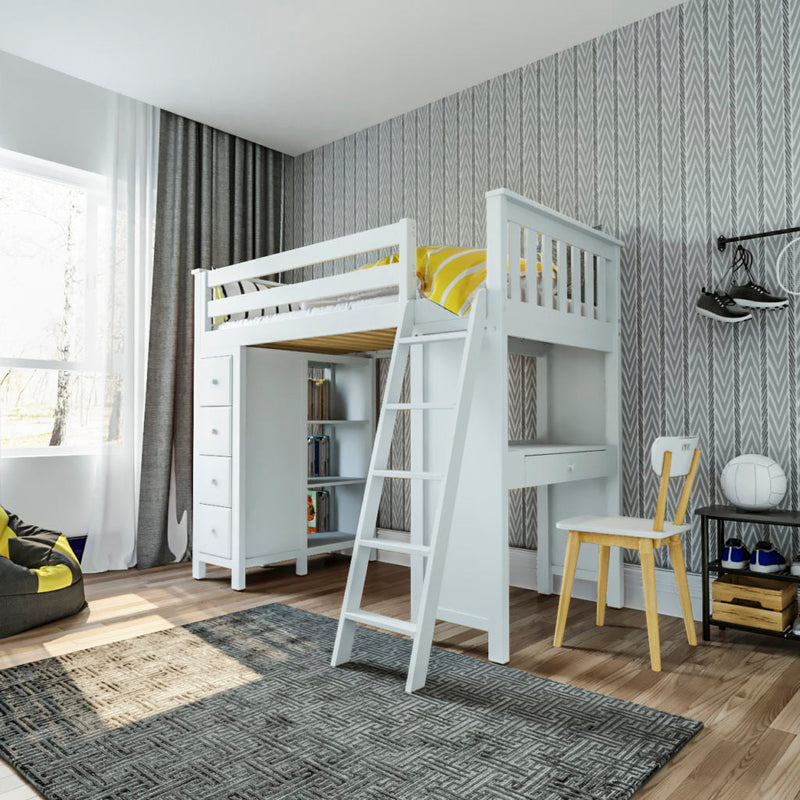 Jackpot Deluxe Kensington Loft Bed Storage Study