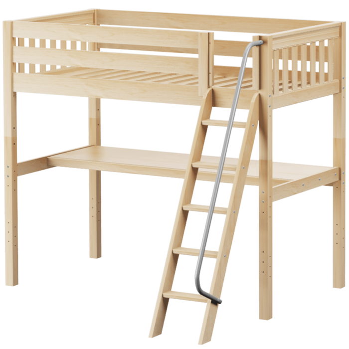 Maxtrix Twin XL High Loft Bed with Angle Ladder + Desk