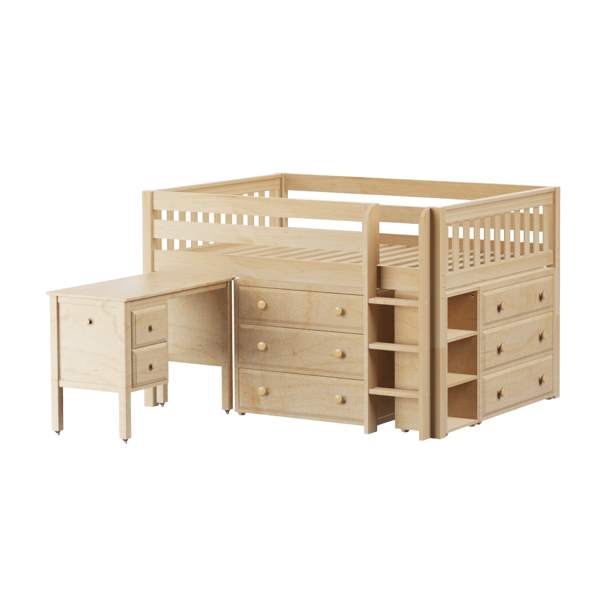 loft beds with dresser Twin Low Bed Stairs with Storage low VOC finish thats ideal for your clean and healthy home Bellemave Low Full Loft Bed