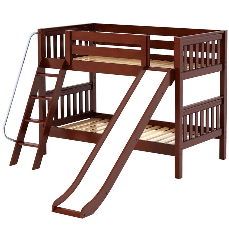 Maxtrix Twin Low Bunk Bed with Slide
