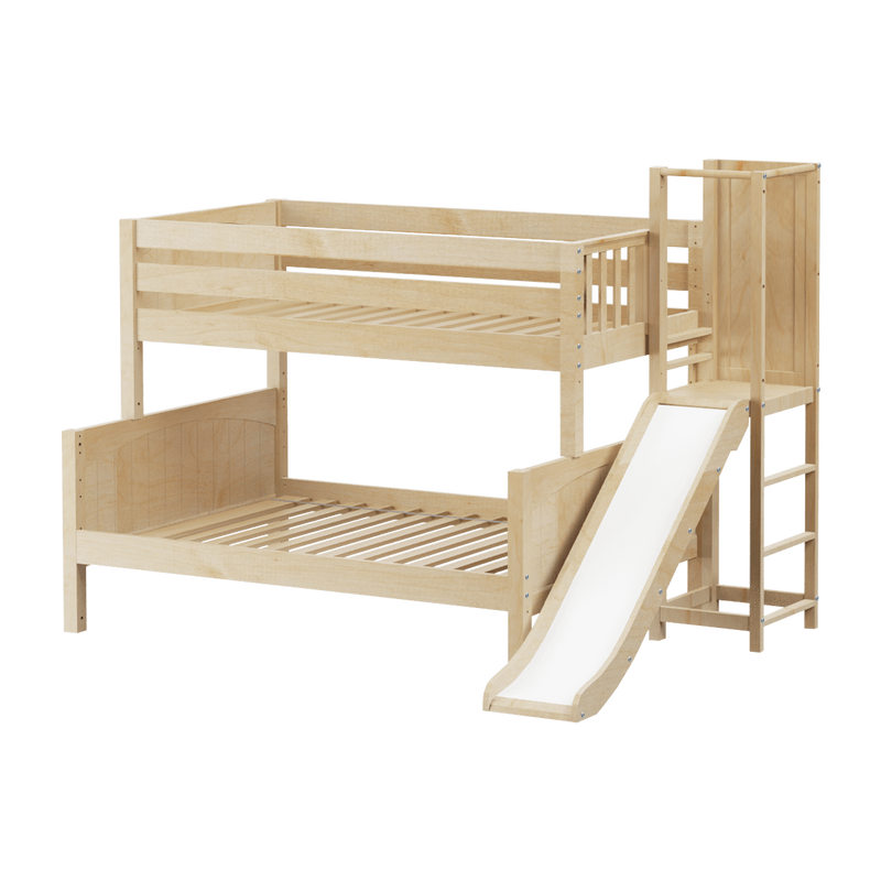 Maxtrix Low Twin over Full Bunk Bed with Slide Platform