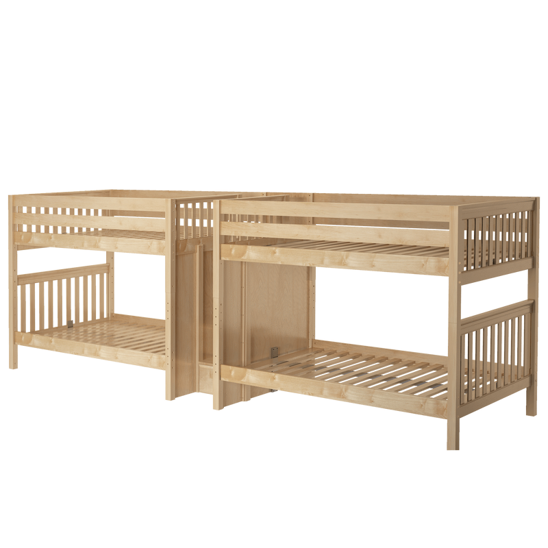 Maxtrix Full XL Quadruple Bunk Bed with Stairs