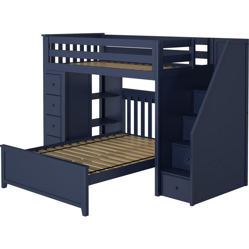 Jackpot Deluxe Oxford Staircase Loft Bed Storage + Twin Bed
