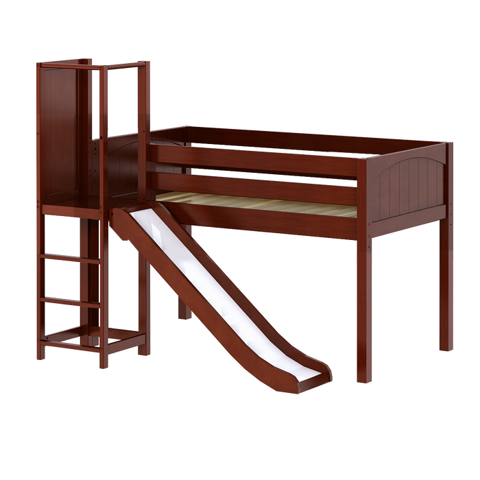 Maxtrix Twin Low Loft Bed with Slide Platform