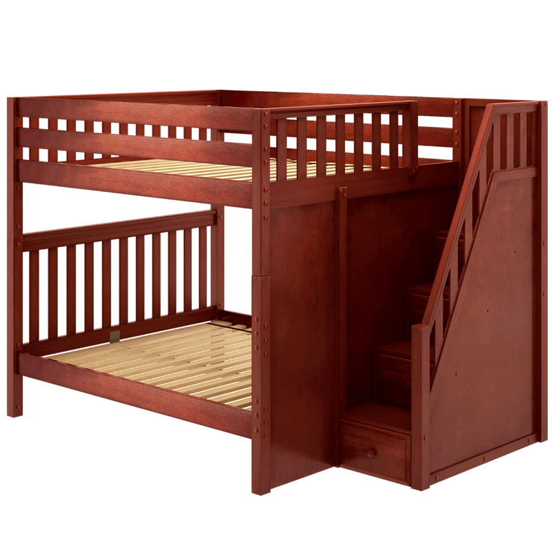 Maxtrix Queen High Bunk Bed with Stairs