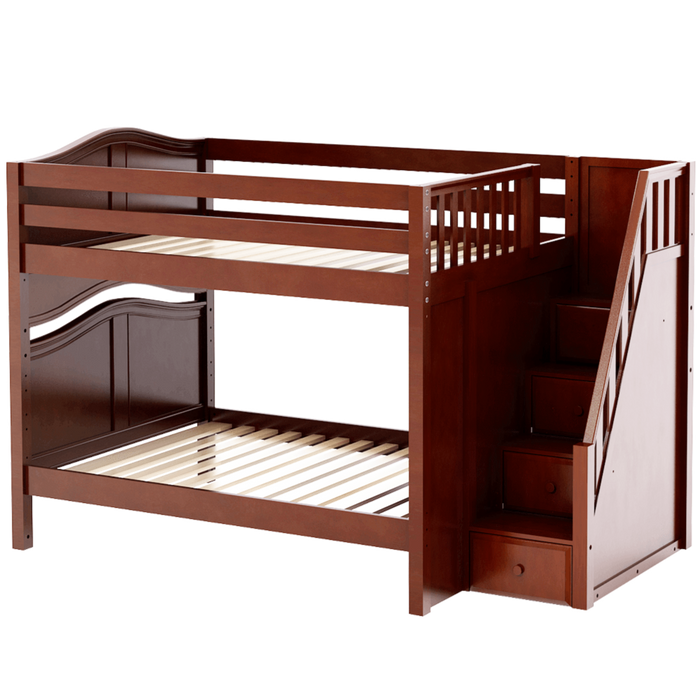 Maxtrix Full Curved Bunk Bed with Stairs