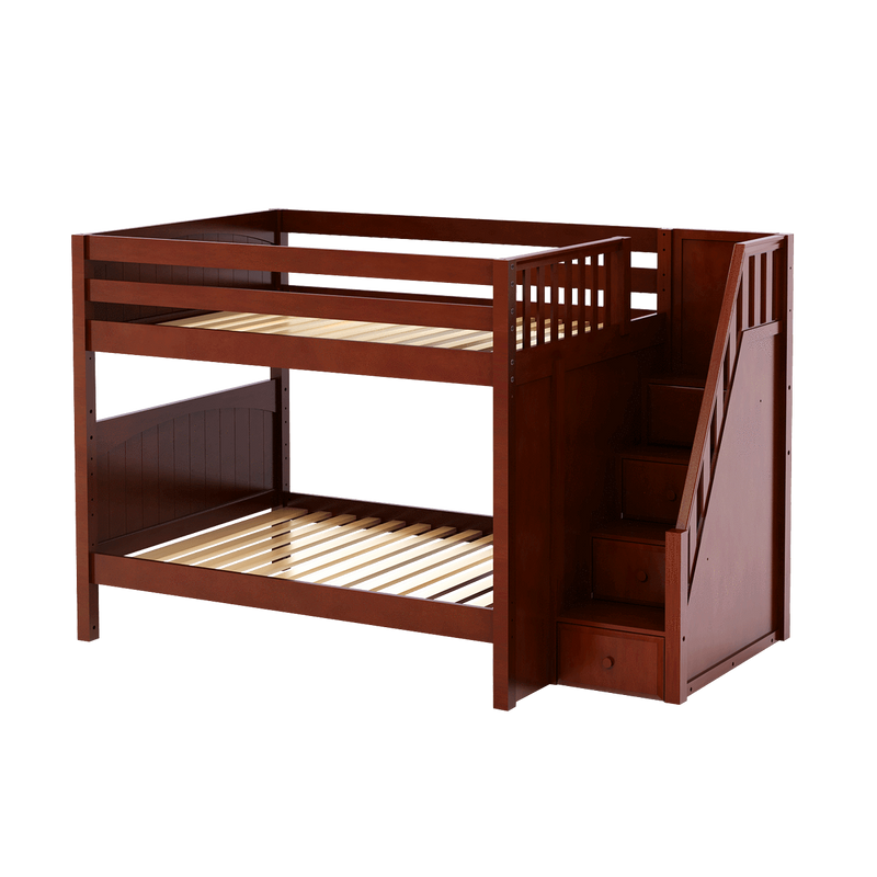 Maxtrix Full Medium Bunk Bed with Stairs