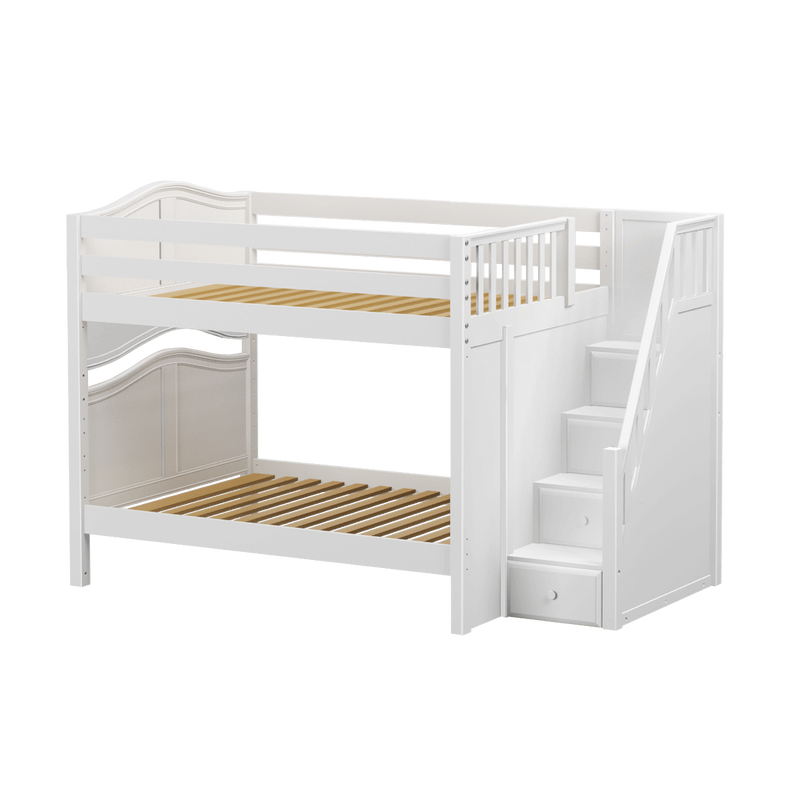 Maxtrix Full Medium Bunk Bed with Stairs