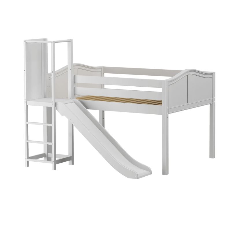 Maxtrix Full Low Loft Bed with Slide Platform