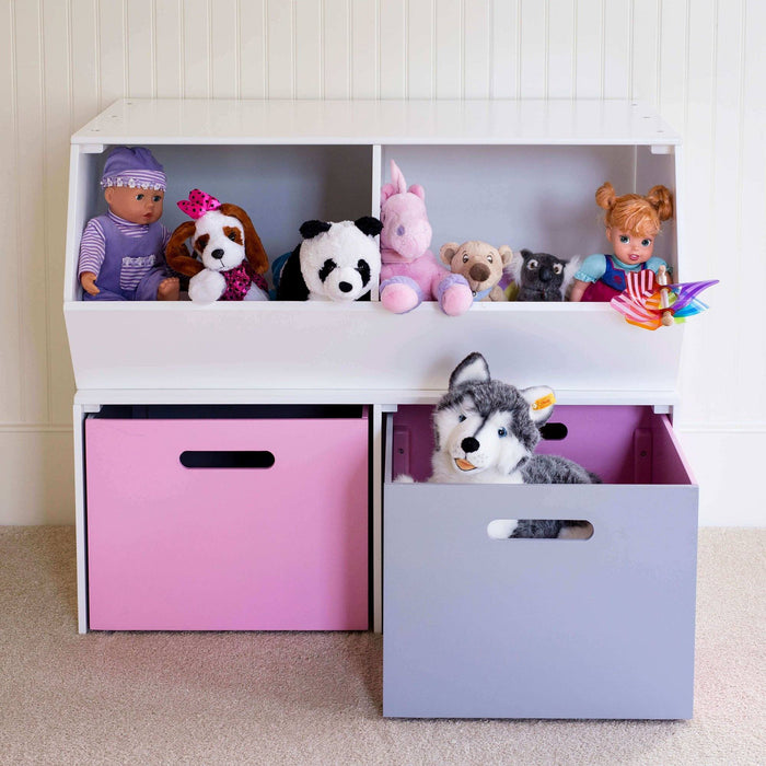 Maxtrix Stacked Cubby + Floor Hutch