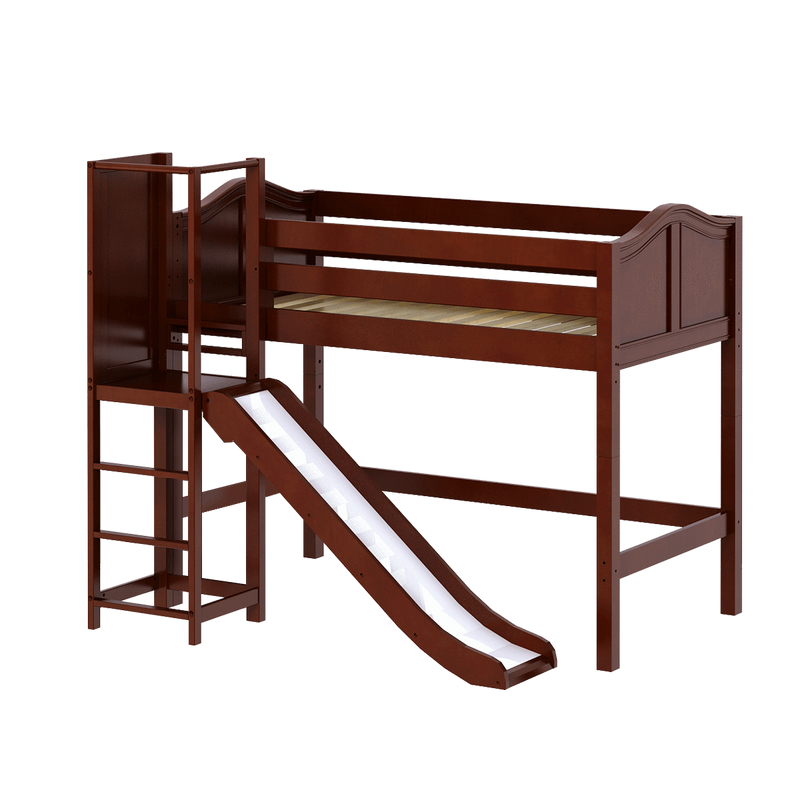 Maxtrix Twin Mid Loft Bed with Slide Platform