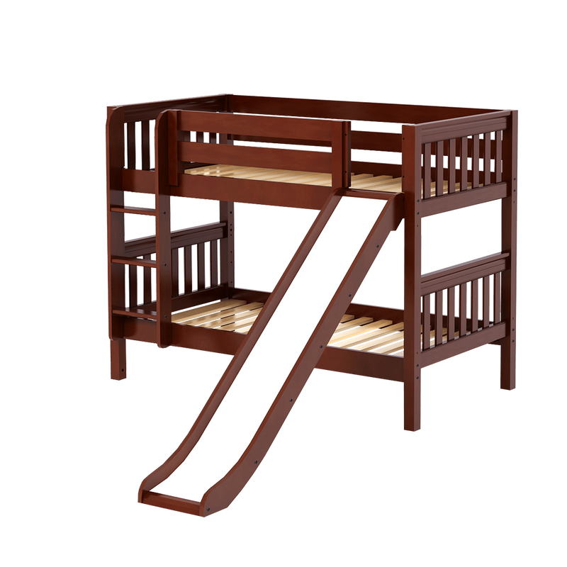 Maxtrix Twin Low Bunk Bed with Slide
