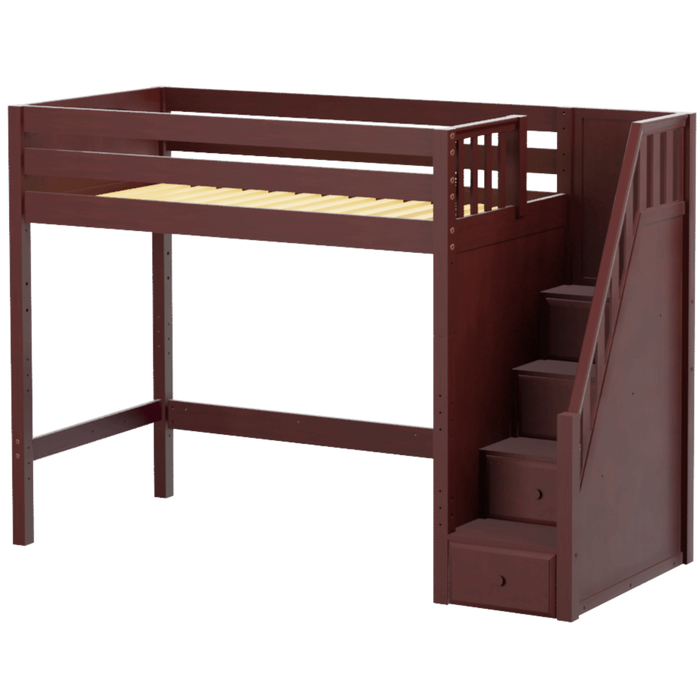 Maxtrix Twin High Loft Bed with Stairs