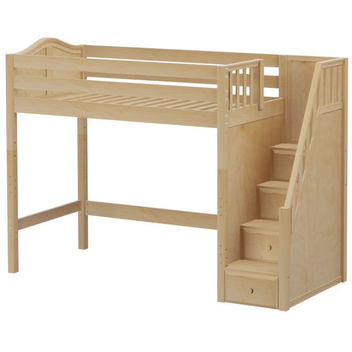 Maxtrix Twin High Loft Bed with Stairs