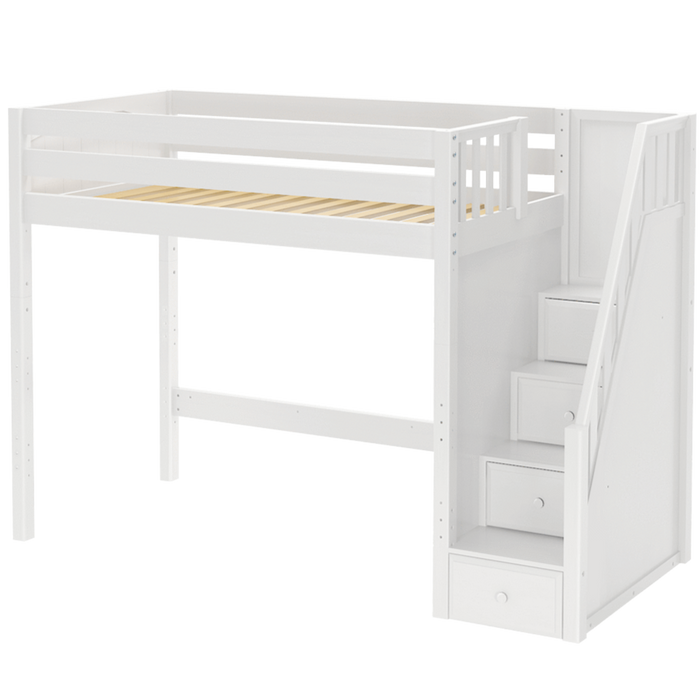 Maxtrix Twin High Loft Bed with Stairs