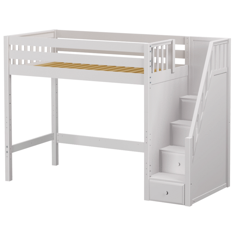 Maxtrix Twin High Loft Bed with Stairs