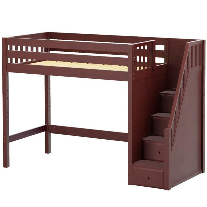 Maxtrix Twin XL High Loft Bed with Stairs