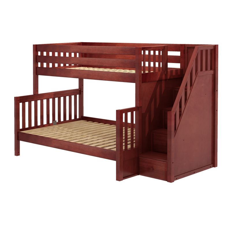 Maxtrix Medium Twin XL over Full XL Bunk Bed with Stairs