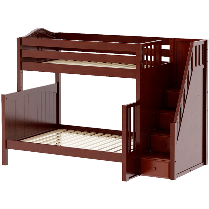 Maxtrix High Twin over Full Bunk Bed with Stairs
