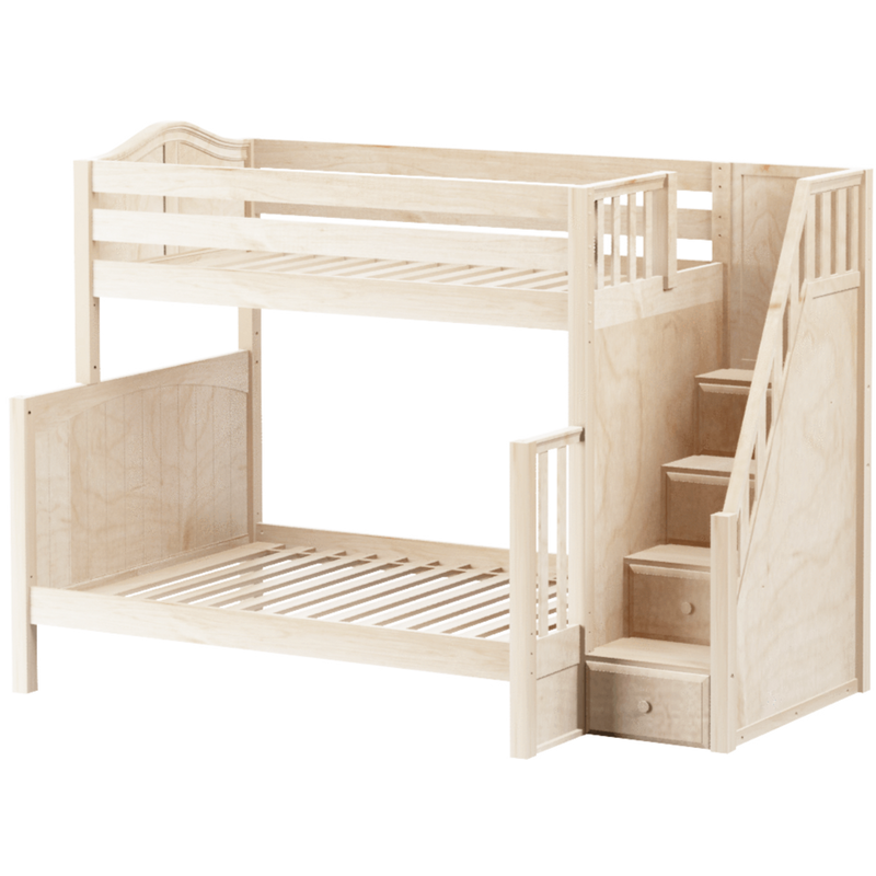 Maxtrix High Twin over Full Bunk Bed with Stairs