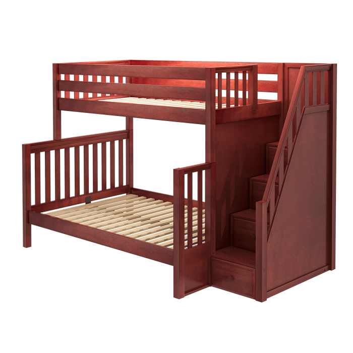 Maxtrix High Twin XL over Full XL Bunk Bed with Stairs